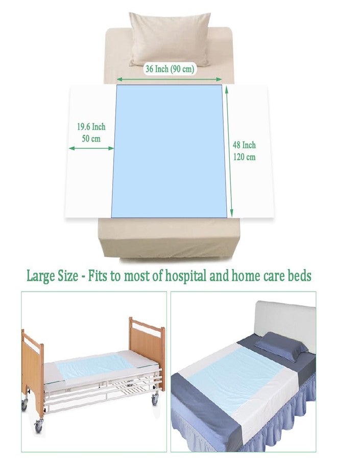 اوسا فوط سريرية لسلس البول للبالغين، فوط تبول، فوط سريرية لتحديد وضعية المريض في المستشفى، قابلة لإعادة الاستخدام، مقاومة للماء، قابلة للغسل، ملاءة سحب، فوط طبية لنقل المرضى، فوط طبية واقية للمرضى المسنين طريحي الفراش - 48 × 36 بوصة - Image 2